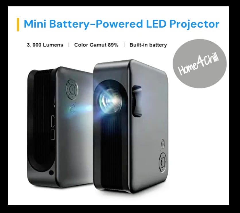 Mini Battery-Powered LED Projector
