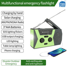 Load image into Gallery viewer, Upgraded Multi-Functional Solar Emergency Radio / Power Bank / Lighting
