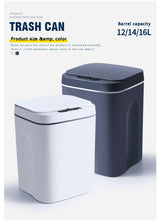 Load image into Gallery viewer, Intelligent Smart Sensor Trash Can (12L/14L/16L)
